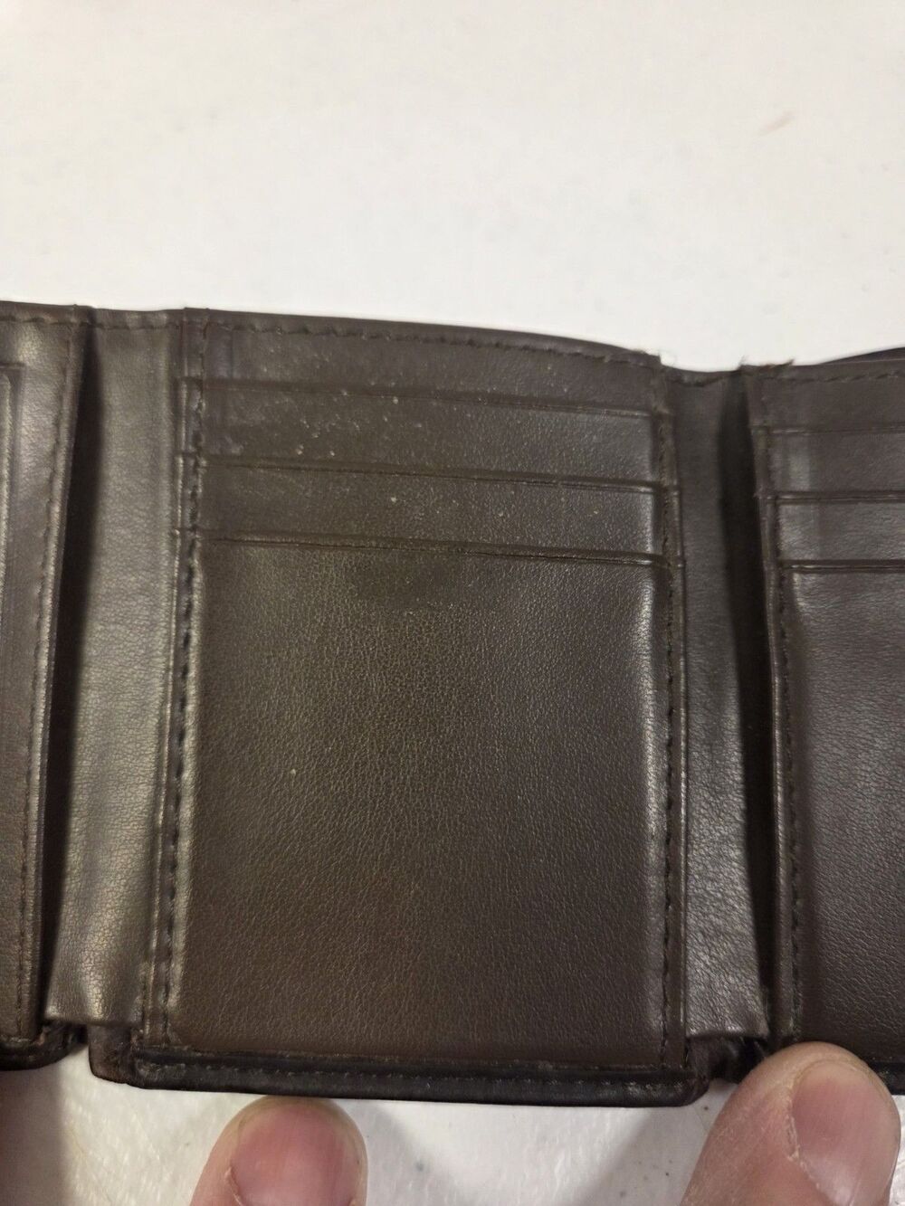 Wrangler Genuine Leather Trifold Wallet Brown Western‎ Embossed Scroll - Picture 8 of 10